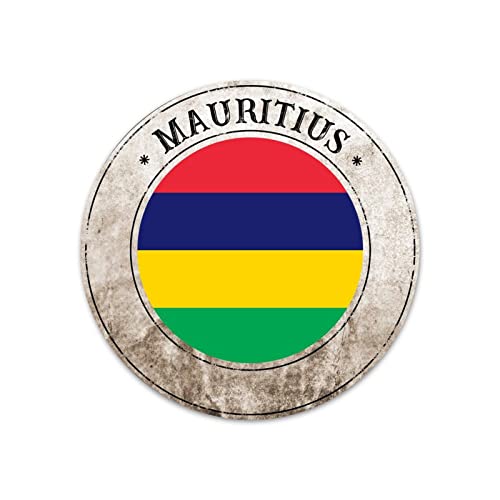 Mauritius Blechschild Mauritius Nationalflagge Metallschild Wand Türschild Bauernhaus Garten Parch Eisen Poster Malerei Ein ideales Geburtstagsgeschenk für Freunde Familie von Yelolyio