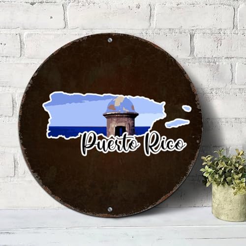 Puerto Rico National Landmark Scenery Rundes Vintage-Metallschild 30,5 x 30,5 cm Puerto Rico, Aluminium-Blechschilder für Innen- und Außenbereich, Haustür, Willkommensdekoration, Wandkunst-Poster Puerto Rico National Landmark Scenery Rundes Vintage-Metallschild 30,5 x 30,5 cm Puerto Rico, Aluminium-Blechschilder für Innen- und Außenbereich, Haustür, Willkommensdekoration, Wandkunst-Poster von Yelolyio