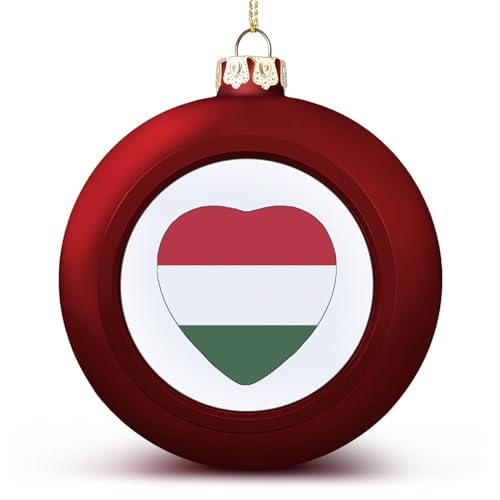 Ungarische Weihnachtskugeln, Ornamente, Weihnachten, Ungarn-Flagge, hängende Kugel, dekorativ für Weihnachtsbäume, Urlaubsparty, Neujahrsgeschenk von Yelolyio