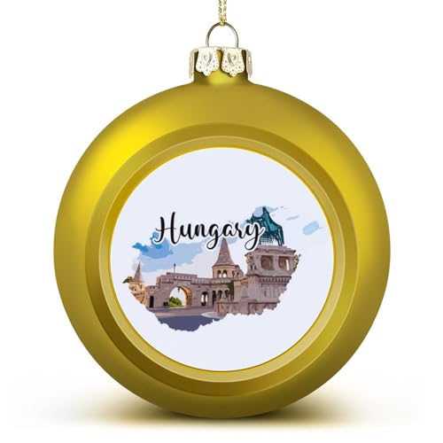 Ungarn Wahrzeichen Weihnachtskugeln Ornamente Weihnachten Ungarn Hängende Kugel Deko für Weihnachtsbäume, Urlaubsparty Neujahr Geschenk von Yelolyio