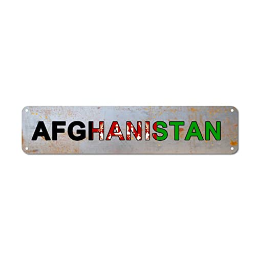 Yelolyio Afghanistan Schild Afghanistan Flagge Metallschild Land Souvenir Geschenk Vintage Dekor Lustig Custom Straßenschild Shabby Chic Wandkunst Wandhänger Home Decor Wanddekorationen von Yelolyio