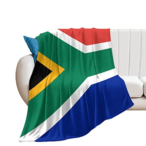 Yelolyio Die Flagge von Südafrika Überwurfdecke Südafrika Decke Landflagge Decken Landesouvenir Komfort Wärme Flanell Decke für Couch Bett Stuhl Büro Sofa 76 cm x 102 cm von Yelolyio