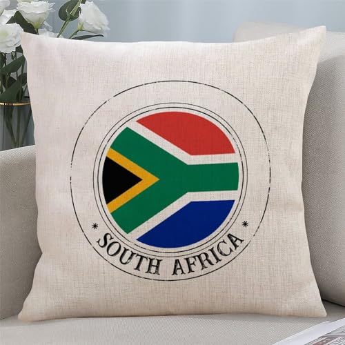 Yelolyio Kissenbezug mit Südafrika-Flagge, quadratisch, Bauernhaus-Dekoration, Heimdekoration, 45,7 x 45,7 cm, Geschenk Yelolyio Kissenbezug mit Südafrika-Flagge, quadratisch, Bauernhaus-Dekoration, Heimdekoration, 45,7 x 45,7 cm, Geschenk von Yelolyio