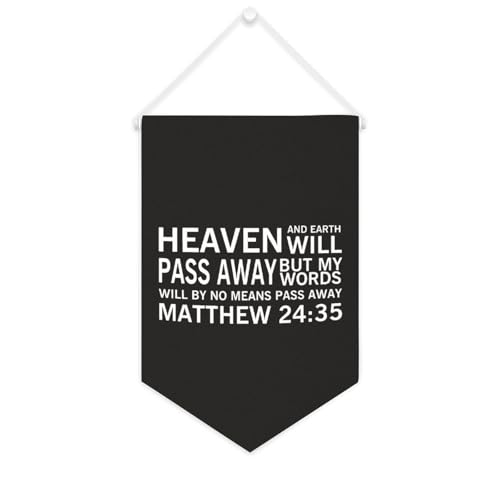 Yelolyio Leinwand-Banner, Motiv: Himmel und Erde werden 25,4 x 38,1 cm, motivierende Wandbehang, dekorative Leinwand-Wimpel, Wanddekoration für Schlafzimmer, Kinderzimmer, Heimdekoration Yelolyio Leinwand-Banner, Motiv: Himmel und Erde werden 25,4 x 38,1 cm, motivierende Wandbehang, dekorative Leinwand-Wimpel, Wanddekoration für Schlafzimmer, Kinderzimmer, Heimdekoration von Yelolyio