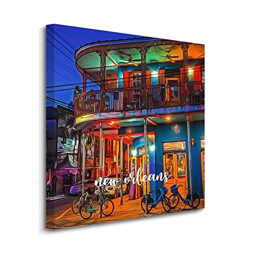 Yelolyio Leinwandbild, Motiv: American Louisiana State New Orleans, gerahmt, Motiv: New Orleans, Stadtansicht, Kunstwerk, moderner Akzent für Zuhause, Wanddekoration für Bauernhaus, fertig zum Yelolyio Leinwandbild, Motiv: American Louisiana State New Orleans, gerahmt, Motiv: New Orleans, Stadtansicht, Kunstwerk, moderner Akzent für Zuhause, Wanddekoration für Bauernhaus, fertig zum von Yelolyio
