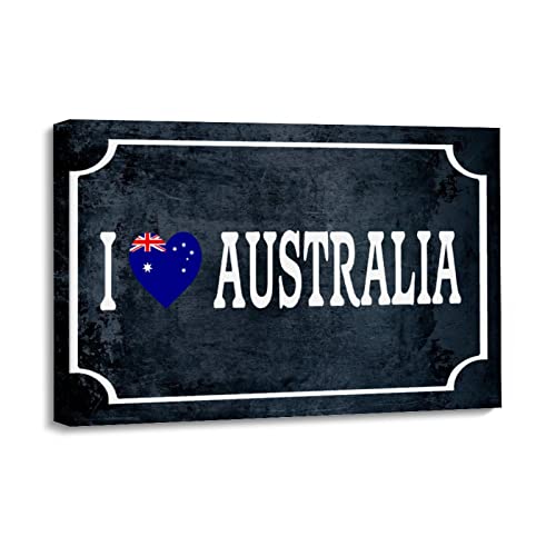 Yelolyio Leinwandbild "I Love Australia", für Schlafzimmer, Wohnzimmer, Dekoration, Australien-Flagge, Wanddruck, Poster, Kunstwerk, Land-Souvenir, moderne Wanddekoration für Kinderzimmer, Büro, neues Yelolyio Leinwandbild "I Love Australia", für Schlafzimmer, Wohnzimmer, Dekoration, Australien-Flagge, Wanddruck, Poster, Kunstwerk, Land-Souvenir, moderne Wanddekoration für Kinderzimmer, Büro, neues von Yelolyio