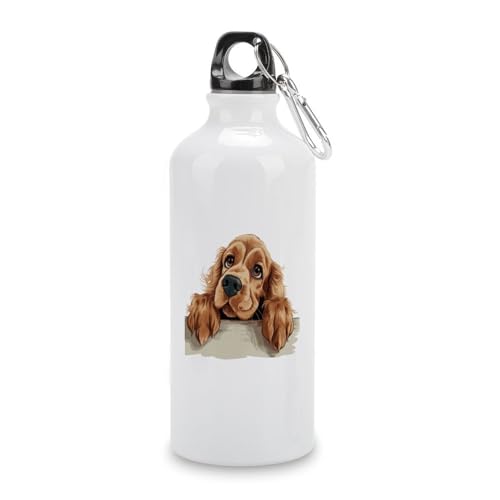 Yelolyio Sport-Wasserflasche mit englischer Cockerspaniel, lustig, Aluminium, isoliert, mit Karabiner-Clip, 590 ml, für Klettern, Wandern, Sportliebhaber Yelolyio Sport-Wasserflasche mit englischer Cockerspaniel, lustig, Aluminium, isoliert, mit Karabiner-Clip, 590 ml, für Klettern, Wandern, Sportliebhaber von Yelolyio