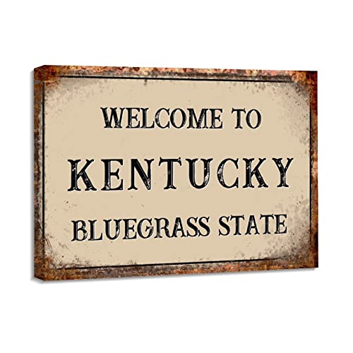 Yelolyio Welcome to Kentucky Bluegrass State Leinwand-Kunst, für Schlafzimmer, Wohnzimmer, Dekoration, Kentucky State Wanddruck, Poster, Kunstwerk, moderne Wanddekoration für Kinderzimmer, Büro, neues Yelolyio Welcome to Kentucky Bluegrass State Leinwand-Kunst, für Schlafzimmer, Wohnzimmer, Dekoration, Kentucky State Wanddruck, Poster, Kunstwerk, moderne Wanddekoration für Kinderzimmer, Büro, neues von Yelolyio