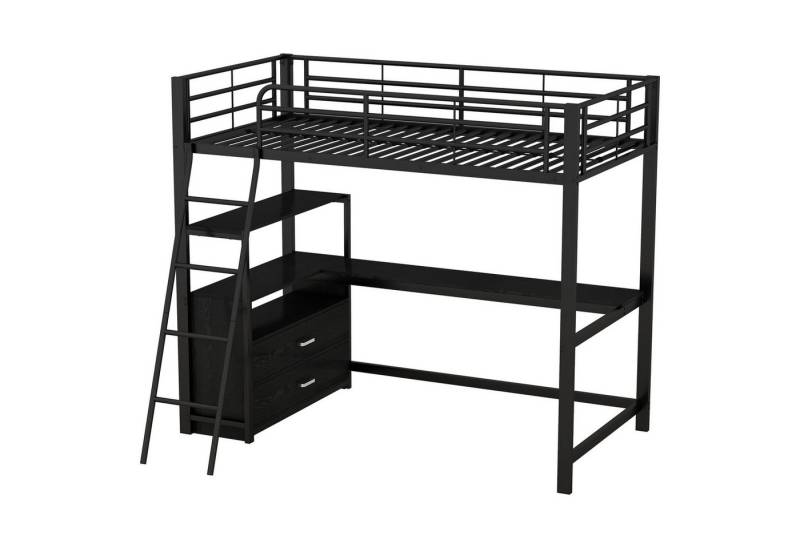 Yemaster Etagenbett Hochbett 90x200 cm,modernes Laminatdesign, robuste Konstruktion (mit stabilem Eisenrahmen, integriertem L-förmigem Schreibtisch & 2 Schubladen, platzsparendes Arbeits- & Schlafsystem, MDF-Ablagen, ohne Matratze, ideal für Jugendzimmer, Kinderzimmer oder Studentenwohnung) Yemaster Etagenbett Hochbett 90x200 cm,modernes Laminatdesign, robuste Konstruktion (mit stabilem Eisenrahmen, integriertem L-förmigem Schreibtisch & 2 Schubladen, platzsparendes Arbeits- & Schlafsystem, MDF-Ablagen, ohne Matratze, ideal für Jugendzimmer, Kinderzimmer oder Studentenwohnung) von Yemaster