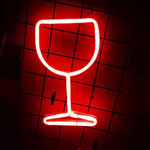 Neon Zeichen Licht Weinglasform LED-Leuchtzeichen Neonlichter LED Neonschilder Lichter für Hochzeitszimmer Valentinstag Geburtstagsfeier Bar Wanddekoration-rot Neon Zeichen Licht Weinglasform LED-Leuchtzeichen Neonlichter LED Neonschilder Lichter für Hochzeitszimmer Valentinstag Geburtstagsfeier Bar Wanddekoration-rot von Yenisai
