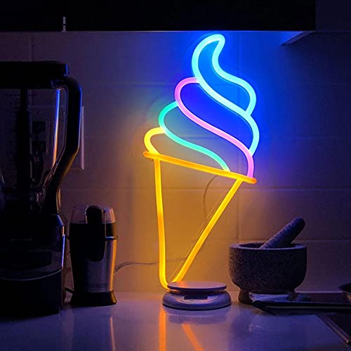 Neonlichter LED Neon Lichter Wand Dekoration Neonlicht Farbkunst Neon Zeichen für Kinderschlafzimmer, Restaurants, Bars, Fast-Food-Shop, Picknick-Partys-Eiscreme von Yenisai