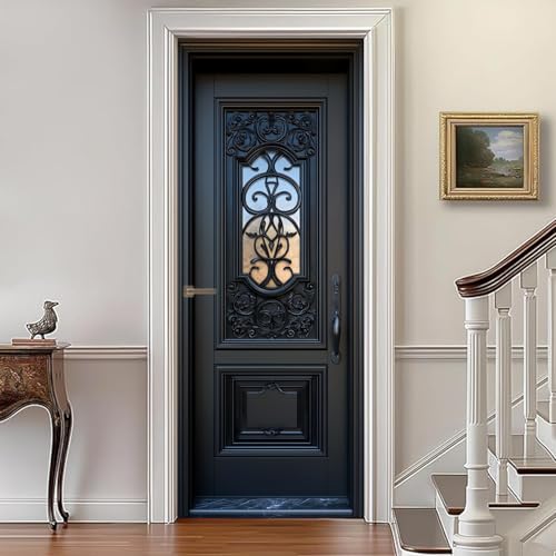 Türtapete Selbstklebend Türfolie Türposter 3D-Geschnitzte Tür-Türdeko Tapete Türaufkleber Wasserdichte für Tür Schlafzimmer Wohnzimmer Deko (70x200cm) von Yenisai