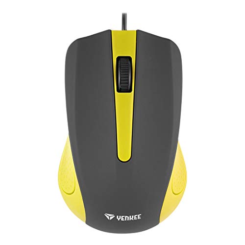 Yenkee YMS 1015YW USB-Maus mit SUVA-Kabel, Ergonomisches Design, für zu Hause und Büro,Kabellänge: 1,25 m, Wired Mouse, gelb Yenkee YMS 1015YW USB-Maus mit SUVA-Kabel, Ergonomisches Design, für zu Hause und Büro,Kabellänge: 1,25 m, Wired Mouse, gelb von Yenkee