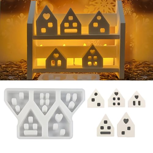 Yeomju 1 Stück Silikonformen Gießformen Häuser, Silikonform Baum Silikonform Haus Silikon Gießform Kerzenhalter Gipsform Zum Gießen Haus Giessform DIY Silikonform Yeomju 1 Stück Silikonformen Gießformen Häuser, Silikonform Baum Silikonform Haus Silikon Gießform Kerzenhalter Gipsform Zum Gießen Haus Giessform DIY Silikonform von Yeomju