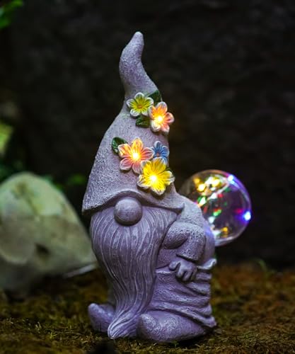 Yeomoo Gartenzwerge Lustige mit Solar Blasen Deko für Außen - Gartenzwerg Solar Figuren Geschenke für Frauen Männer Mum Geburtstagsgeschenk Wichtel Garten Garten Balkon Terrasse Wohnzimmer Dekoration von Yeomoo