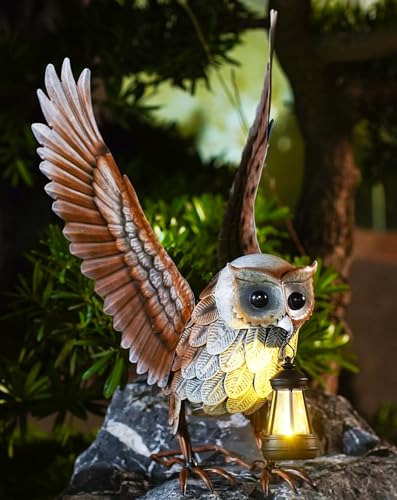 Yeomoo Metall Eule Figuren mit Solarlampen Deko Wohnzimmer und Gartendeko: Eulen Vogel Gartenfiguren für Draußen Lustige Geschenke für Frauen Männer Mama Zimmer Garten Balkon Wetterfest Deko 53.5CM Yeomoo Metall Eule Figuren mit Solarlampen Deko Wohnzimmer und Gartendeko: Eulen Vogel Gartenfiguren für Draußen Lustige Geschenke für Frauen Männer Mama Zimmer Garten Balkon Wetterfest Deko 53.5CM von Yeomoo
