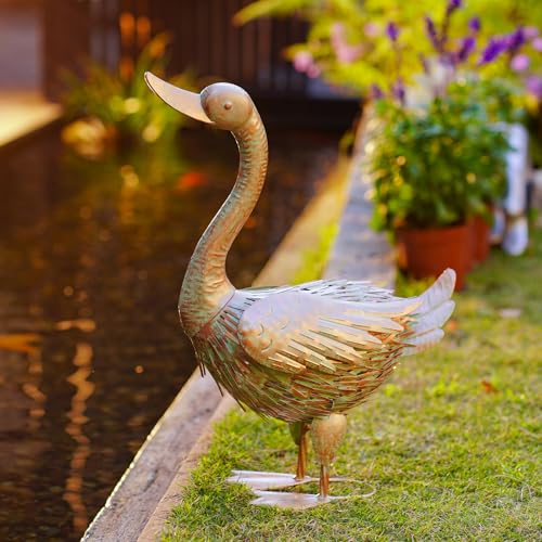 Yeomoo Metall Gans Figuren Gartendeko für Draußen - Gänse Vogel Gartenfiguren Geschenke für Frauen Männer Mama Deko Wohnzimmer Skulptur Garten Balkon Deko Kuper 48CM Yeomoo Metall Gans Figuren Gartendeko für Draußen - Gänse Vogel Gartenfiguren Geschenke für Frauen Männer Mama Deko Wohnzimmer Skulptur Garten Balkon Deko Kuper 48CM von Yeomoo