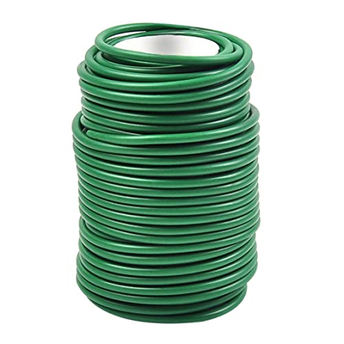 Yeory Weiche Twist -Krawatten für pflanzliche Stütze grüne Gartenkrawattendraht wiederverwendbares Gartendrehdraht für Kletterpflanze 3,5 mm*20 m grüne, weiche Pflanzenkrawatten von Yeory