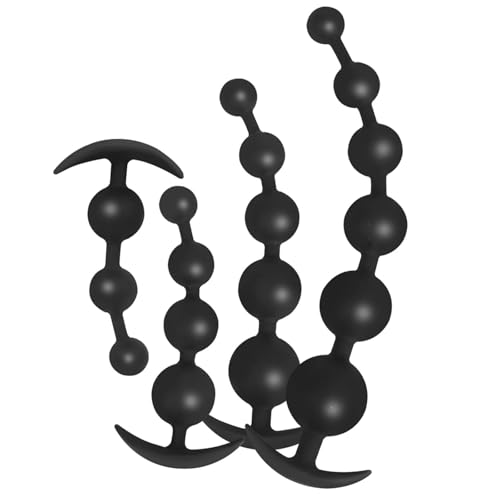 Yerbssk Silikon Analkugeln Analkette mit 3/4/5/6 Kugeln, Extra Lange Analkette Analplug Masturbator Analdildo G-Punkt Prostata Analkette Sexspielzeug Dilatator für Männer Frauen(XL) von Yerbssk