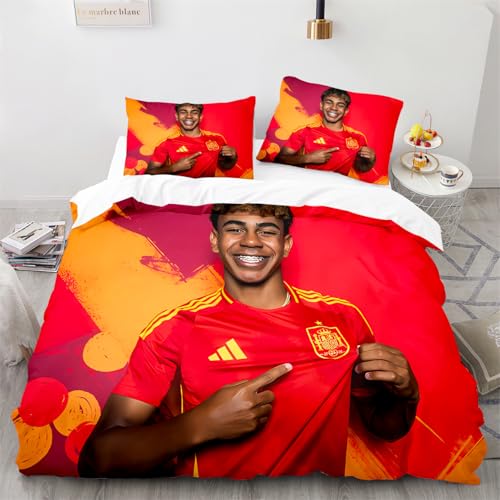Yerkro Fußballer Barcelona Stürmer Fußballstar Bettwäsche Sets 135x200 für Baby Kinder Jungen Mädchen,Anime Cartoon Mikrofaser Bettwäsche Set 2 Teilig Bettbezug 135x200 Mit 1 Kissenbezug 80x80 Yerkro Fußballer Barcelona Stürmer Fußballstar Bettwäsche Sets 135x200 für Baby Kinder Jungen Mädchen,Anime Cartoon Mikrofaser Bettwäsche Set 2 Teilig Bettbezug 135x200 Mit 1 Kissenbezug 80x80 von Yerkro