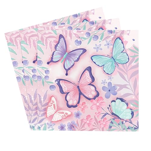 Blumen Servietten Frühling Deko Frühling Tischdeko- 40 Stück, 33x33cm, Hochwertiges Papier - Tischdeko für Frühlings- und Sommerpartys von Yerozhui