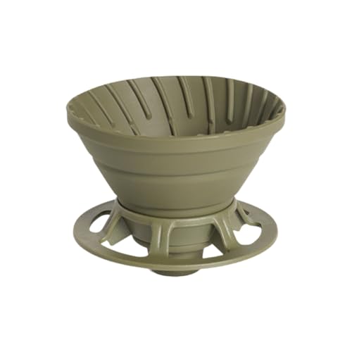 Yeruvce Kaffeefilter Aus Silikon, Faltbar, Wiederverwendbar, mit Halter, Kaffeefilterbecher, Platzsparend, Faltbarer Kaffeetrichter für Den Außenbereich, B von Yeruvce