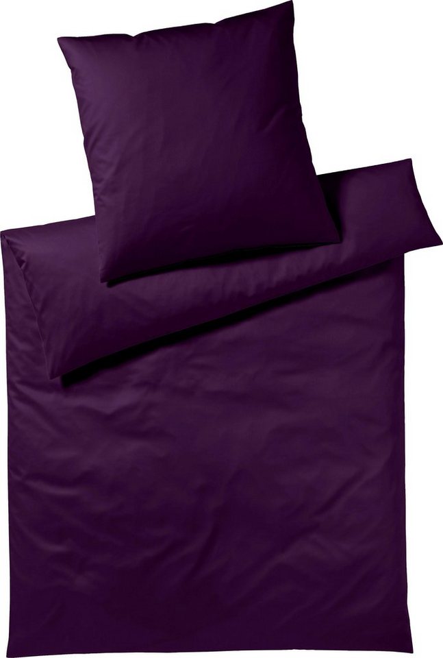 Bettwäsche Pure & Simple Uni in Gr. 135x200, 155x220 oder 200x200 cm, Yes for Bed, Mako-Satin, 3 teilig, Bettwäsche aus Baumwolle, zeitlose Bettwäsche mit seidigem Glanz von Yes for Bed