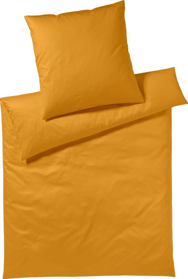 Yes for Bed Bettwäsche Pure & Simple Uni in Gr. 135x200, 155x220 oder 200x200 cm, Mako-Satin, 3 teilig, Bettwäsche aus Baumwolle, zeitlose Bettwäsche mit seidigem Glanz von Yes for Bed