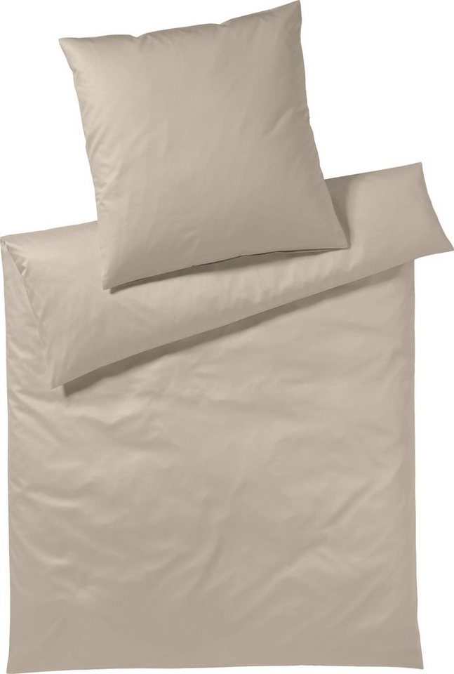 Bettwäsche Pure & Simple Uni in Gr. 135x200, 155x220 oder 200x200 cm, Yes for Bed, Mako-Satin, 3 teilig, Bettwäsche aus Baumwolle, zeitlose Bettwäsche mit seidigem Glanz von Yes for Bed