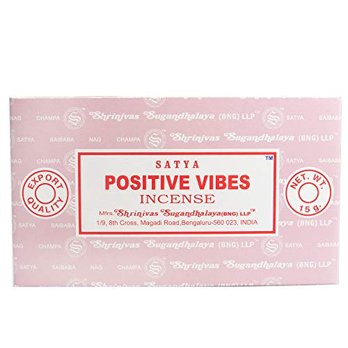 YesMandala Satya Positive Vibes Räucherstäbchen - 12 Packungen x 15 g von YesMandala