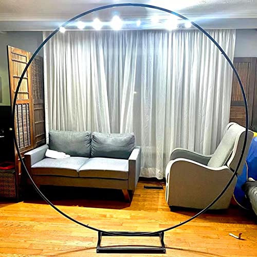 Hochzeitsbogen Rund Ballonbogen Traubogen Hochzeit, Metall Ring Traubogen Gestell Kreis Kulissenständer Rosenbogen Blumenbogen für Party Zeremonie Events Dekoration,Schwarz,2.0M/78.7in von Yesbon