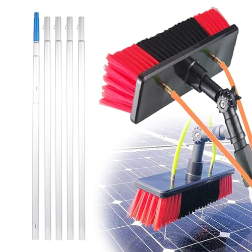 Yesbon Teleskopstange wasserführend 3M-12M, Telescopic Hydrocleaner, Fensterputzer mit Teleskopstiel Fensterreiniger für Sonnenkollektoren mit Interner Wasserschlauch,30cm Brush Head,7m/22.9ft von Yesbon