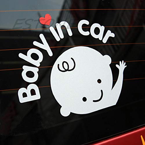 Baby in Car Waving Baby On Board Sicherheitsschild Niedlich Auto Aufkleber Aufkleber Auto Aufkleber Label von Yeselino