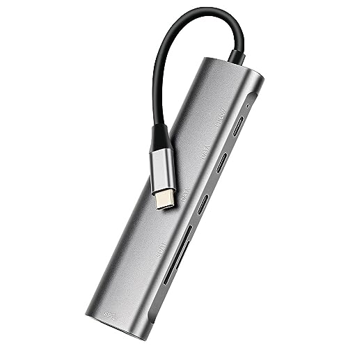 Typ C Hub 6 in 1 Adapter mit High Speed USB 3.0 Typ C PD 60W Aufladen und Kartenleser für verschiedene Geräte USB Hub Typ C Hub 6 in 1 Adapter mit High Speed USB 3.0 Typ C PD 60W Aufladen und Kartenleser für verschiedene Geräte USB Hub von Yeselino