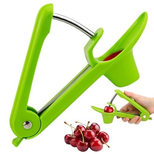 Obstentkerner Cherry, Edelstahl Kirschkernentferner, Hand Kirschenentkerner, Edelstahl Kirschentsteiner Entferner, Kirschentkerner, Entkerner Cherry Corer, für Obst, Kirsche Obstbeere von Yesmoyhe