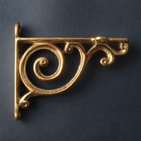 4 "Messing Regalhalterung - Kleiner 4" Badezimmer Heizkörper Antik Alte Traditionelle Regal Halterungen Hochleistungshalterungen Aus Massivem von YesterHomeUK
