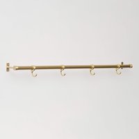 Gebürstete Satin Messing Küchen Hakenleiste - Topf Pfanne Utensilienschiene Massiv Hochleistungsschienenhaken von YesterHomeUK