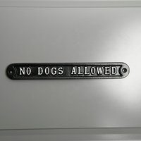 Keine Hunde Erlaubt Warnschild Erlaubt, Hund Haustier Warnung Torschild Gussmetall Gartenschild Alter Antiker Stil - Warn-13-Bl von YesterHomeUK