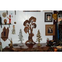 38"T Kryptomeria/Sumpf-Zeder Kettensäge Skulptur Wand Kunst Baum ~ Mcm Boho Cottagecore Primitive Fedex von YesterdayAndTomorrow