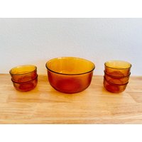 Bernsteinfarbenes Vintage Glas Schalenset - 6-Teilig | Retro Servierschalen Für Den Herbst Boho Stil Schalen in Gefrosteter Optik Bernsteinfarbenes Vintage Glas Schalenset - 6-Teilig | Retro Servierschalen Für Den Herbst Boho Stil Schalen in Gefrosteter Optik von YesterdayMeetsHome