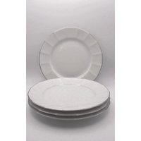 4x Vintage Teller Set Mit Silberrand von YesterdaysTableware