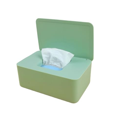 Yestree Gewebe Aufbewahrung Box Hülle Feuchttücher Spender Halter Gewebe Schutzhülle Windel Duty Organizer mit Deckel für Heim Büro Verwendung (grün) von Yestree