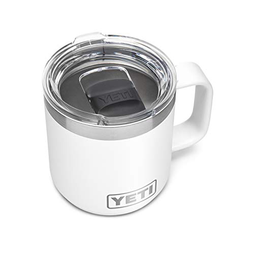 YETI Rambler stapelbarer Becher, vakuumisoliert, Edelstahl mit MagSlider-Deckel, 284 ml, Weiß von YETI