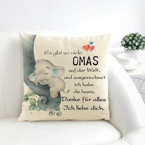 Yetuab Oma Geschenk,Oma Kissenbezug,Sinnvolle Geschenke für Oma, Geschenk Oma Weihnachten,Beste Oma Geschenke,Besondere Geschenke für Oma,Muttertagsgeschenk Oma,Oma Geschenke zum Geburtstag von Yetuab