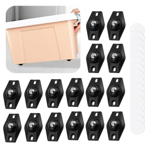 16PCS Möbelrollen Klein Universal, Mini Rollen Für Küchengeräte 360° Moving Wheels Kugelrollen Schwerlast Möbelrollen Flach Für Transport Von Möbel Waren Aufbewahrungsboxen Kaffeevollautomat von Yewseas