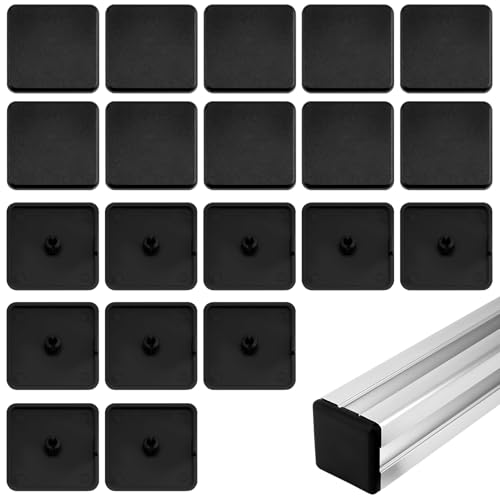 20 PCS Endkappe Aluprofil 40x40 Abdeckkappen Aluprofil Kunststoff Schutzkappen, Schwarz, Abdeckkappen aus Kunststoff zur Perfekten Abdichtung und Schutz von Aluminiumprofilen, Vielseitige Anwendungen von Yewseas
