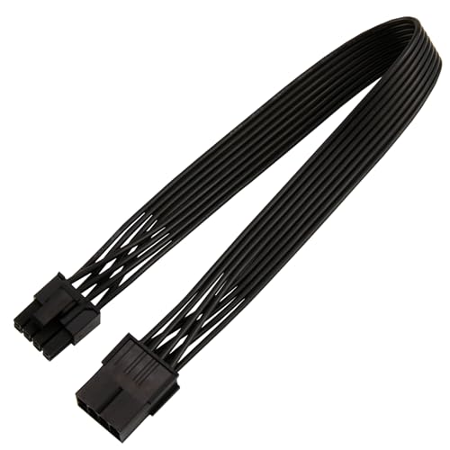 30CM 6+2 Pin PCI Express GPU Grafikkarten, Cable Extension PC, 8 Pin GPU Kabel Stromkabel Verlängerung, Female auf PCIe 8-Pin (6+2) Male Stromversorgungsadapter, Flexibles Erweiterungskabel für PC von Yewseas