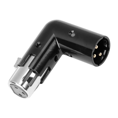 Verstellbarer Rechtwinkliger XLR Adapter, Mikrofon Adapter Extender 3pin, Flexibler XLR Winkeladapter Für Enge Räume, Symmetrischer Audioanschluss, Ideal Für Mikrofone, Mischpulte Und Professionelle von Yewseas