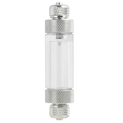 CO2 Blasenzähler für Aquarium Regler, CO2 Diffusor Aquarium，Aluminiumlegierung Dual Head CO2 Druckminderer Regulator, CO2-Kontrolle Luftpumpenzubehör für Süßwasserpflanzen und Fischaquarien von Yewseas