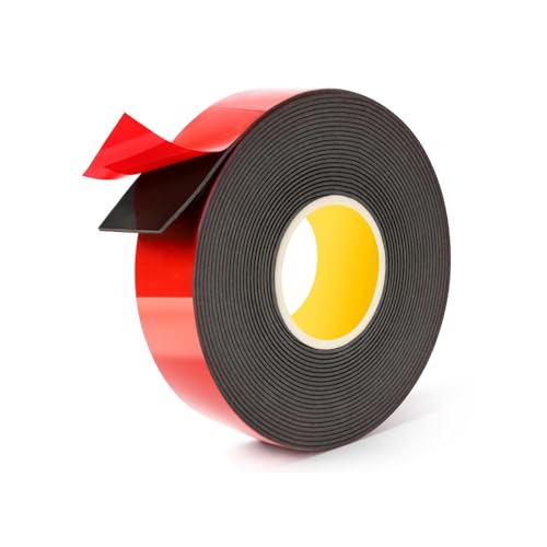 Yewseas Doppelseitiges Klebeband Extra Stark, Schwarzes 5m X 25mm Universal Wasserdichtes Multifunktionales Montageklebeband Für Verschiedene Glatte Und Saubere OberfläChen von Yewseas